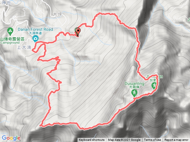 2021/11/20大坪林道、騰龍山、加里山、大坪山、蓬萊小斜壁 O型走