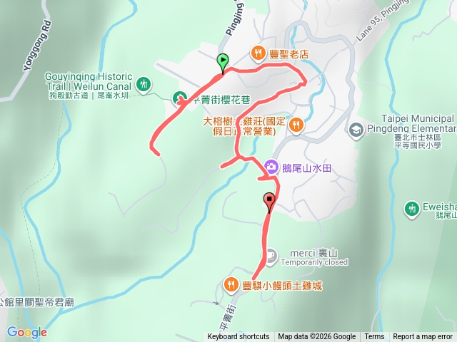 平菁街櫻花🌸巷鵝尾山梯田棧道稻浪木棧橋