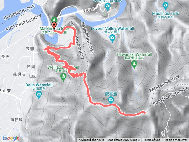 20230124尾寮山西峰、主峰