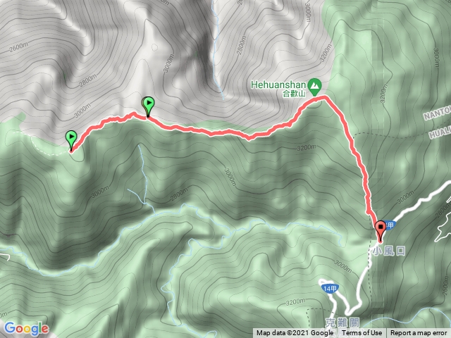 合歡3225峰-合歡北峰登山口