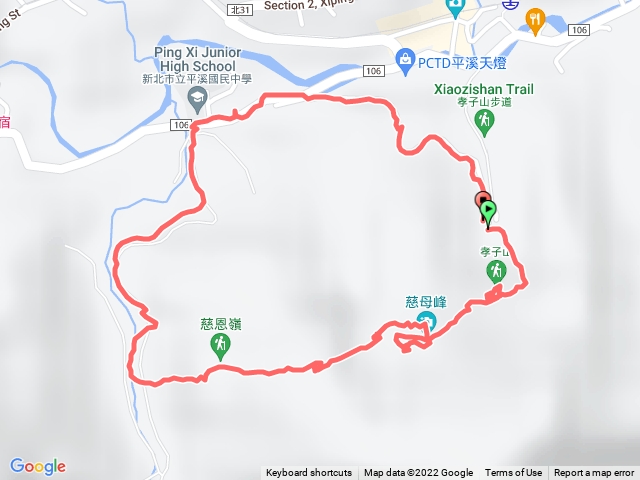 平溪孝子山/慈母峰/慈恩嶺O型原始路線