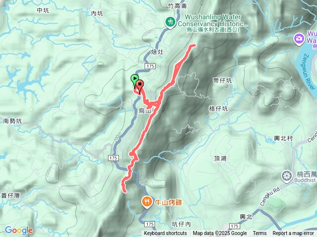 烏子嶺（烏山嶺）南稜數電線杆