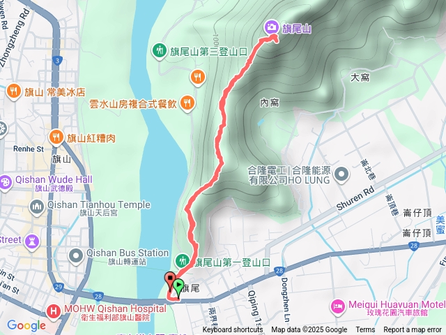 旗尾山第一登山口來回