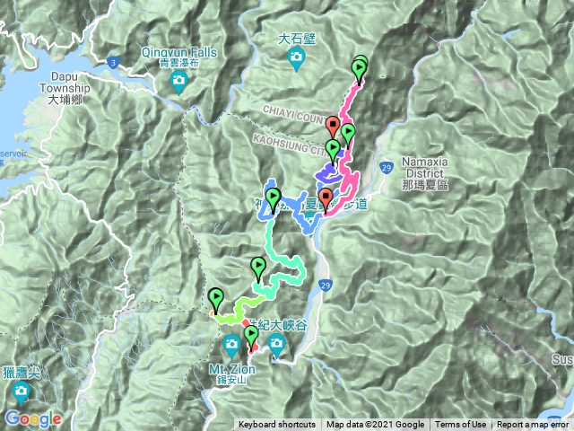 2021-11-21 三縣界山、河表湖山、拉比嶺山、玉打山、玉打山北峰、卓武山