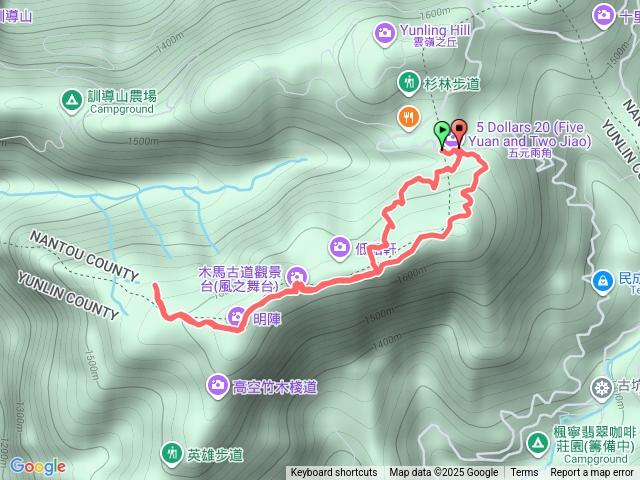 草嶺木馬古道 五元二角 穹頂