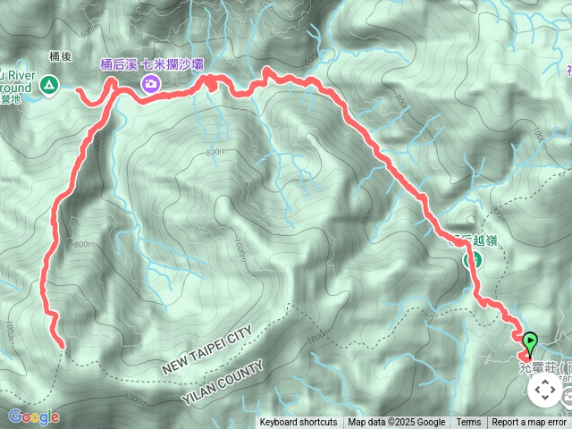 桶後越嶺步道南端至北端上大礁溪山