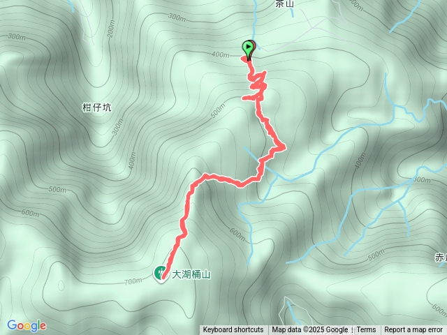 2025-11-08大湖桶山登山口-大湖桶山北峰-水管路-大湖桶山來回走