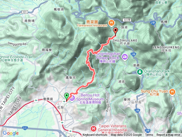 新北投站 十八份 中正山 竹子湖