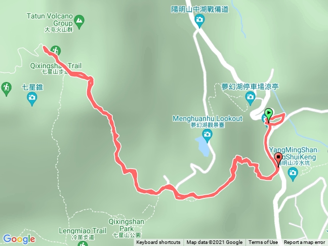 冷水坑上下行七星山