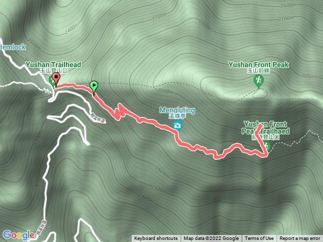 遺憾的玉山前峰，差200公尺