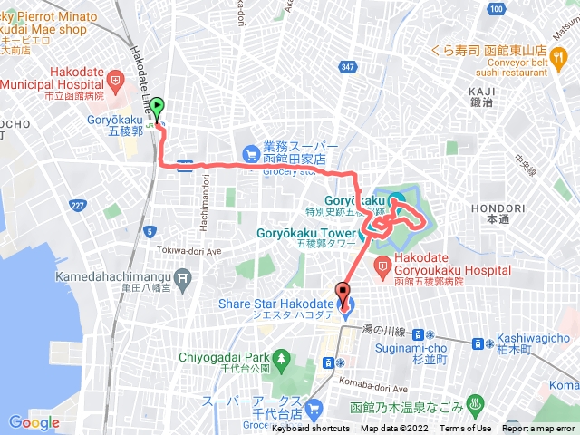 北海道五稜郭雪地5公里散策2022/12/5