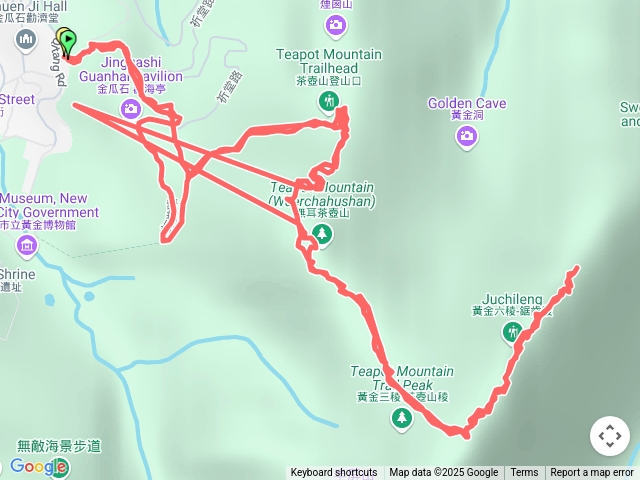 無耳茶壺山劍龍稜來回