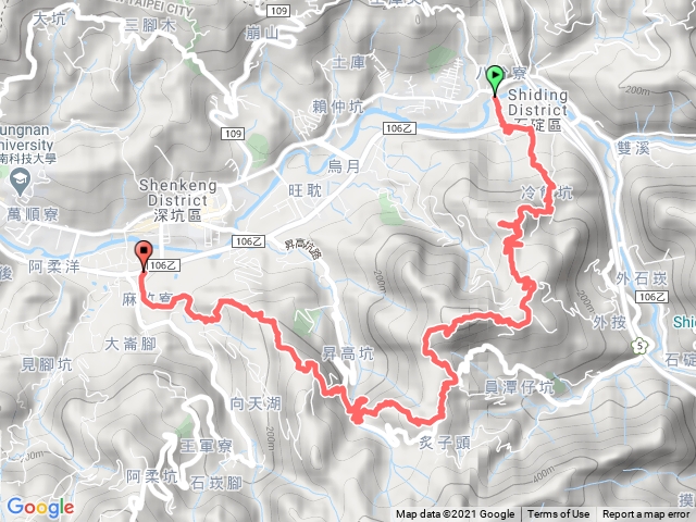 20210301新北石碇/冷飯坑山-楓子林山-烏月山-烏月山西南峰-麻竹寮山出深坑