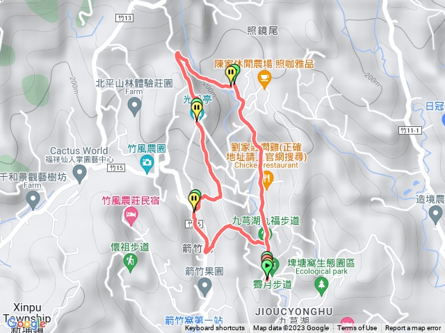 新竹，照門，九芎湖，鳶鴦湖，霽月步道，箭竹窩步道O型