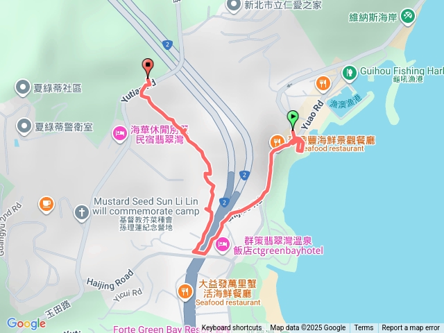 石角、陳氏洋樓、神主嶺古道東段、新墾丁路口站