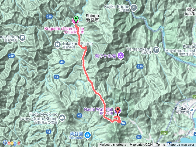 熊野古道｜大雲取越：小口自然之家→小口→地藏茶屋跡→青岸渡寺→熊野那智大社→飛瀧神社