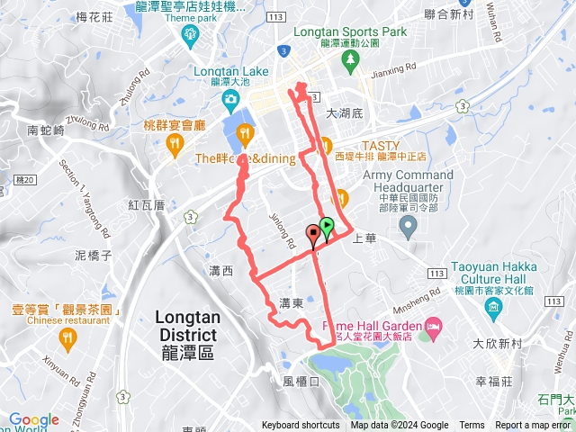 113/2/9除夕-龍潭大池自行車步道/中正路．/龍華路/金龍路/大順路