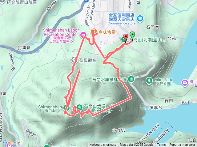 桃園石門山-北端來回，繞觀音預覽圖