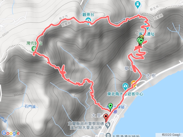 吾居吾宿步道->灣坑頭山->草嶺線（O形縱走）