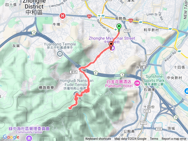 烘爐地登山步道(南勢角山)預覽圖