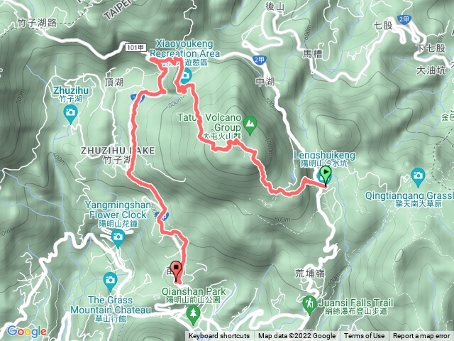 冷水坑+小油坑+竹子湖+陽明山遊客中心