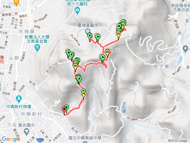 南投虎山健康步道接大虎山三角點