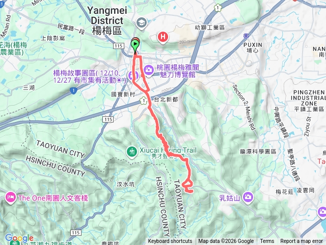 楊梅車站-》福人步道-〉大北坑山，折返小O預覽圖
