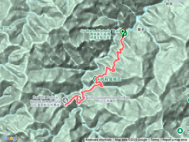 霞喀羅古道（養老-白石駐在所）