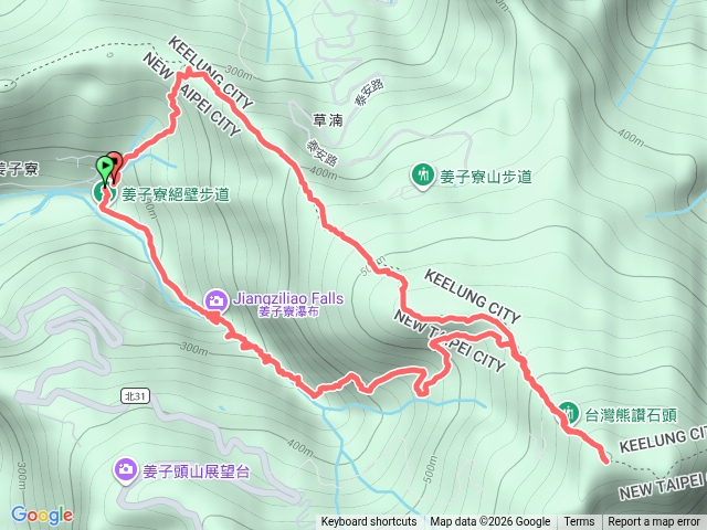 姜子寮絕壁→姜子寮山→旗尾崙預覽圖