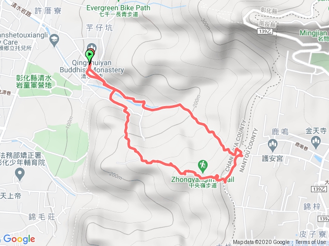 清水巖中央嶺接十八彎森林步道