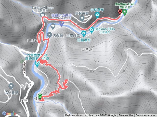 內洞國家森林遊樂區觀瀑步道