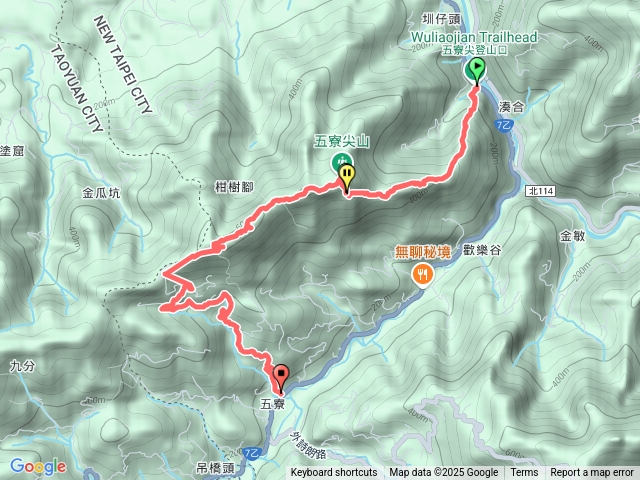 五寮尖到龍山巖五寮國小結束