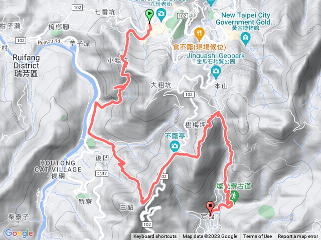 小粗坑古道、金字碑古道、貂山古道、牡丹車站