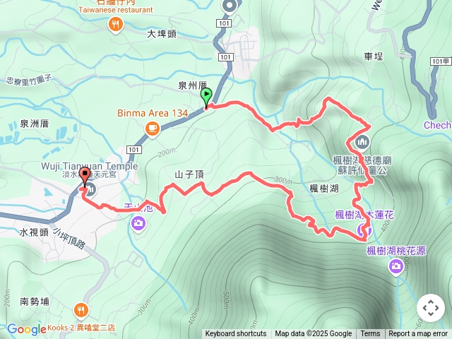 楓樹湖步道腳頭趺崙步道巨石花園天元宮