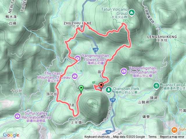 橫嶺古道｜半嶺步道｜陽峰古道｜青春嶺｜猴崁步道｜竹子湖｜百年楓香｜金露山｜七星山南峰｜恐龍接吻石｜苗圃