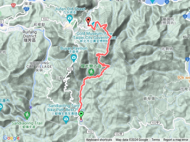 牡丹車站-燦光寮山-半屏山-茶壺山-黃金博物館