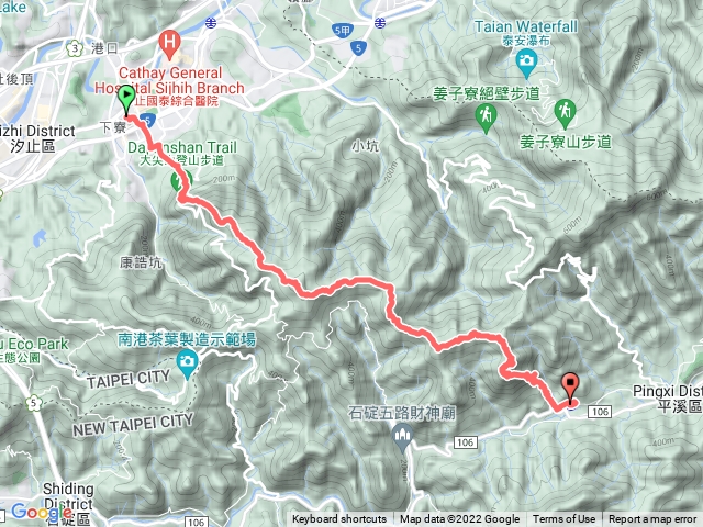 大尖山四分尾山耳空龜山薯榔尖出菁桐