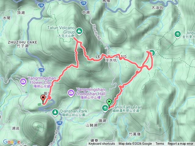 絹絲瀑布-擎天崗-冷水坑-七星山-苗圃