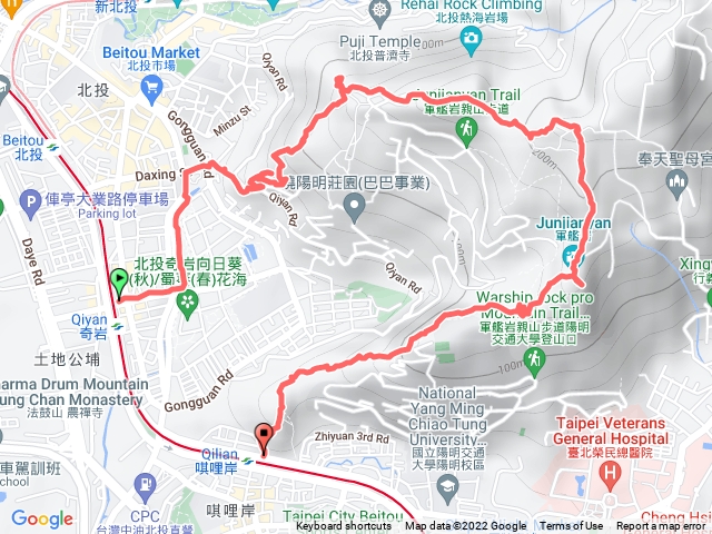 丹鳳山、軍艦岩、唭哩岸山、奇岩山