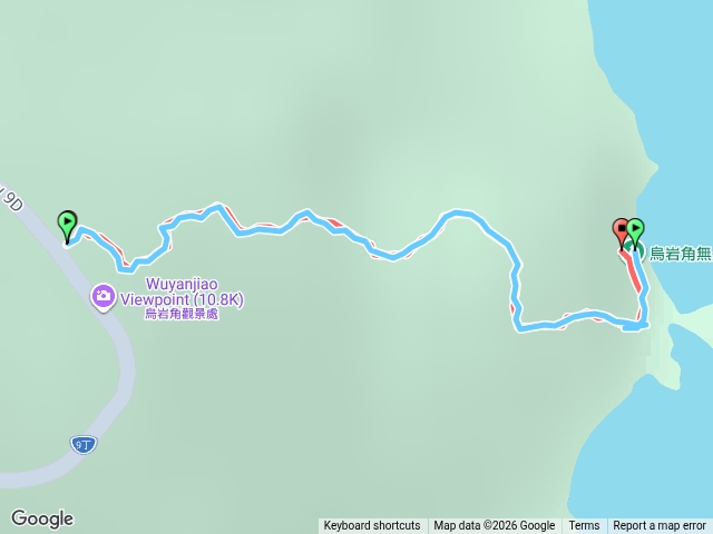烏岩角無人沙灘｜台9丁 10.8 K處原路往返