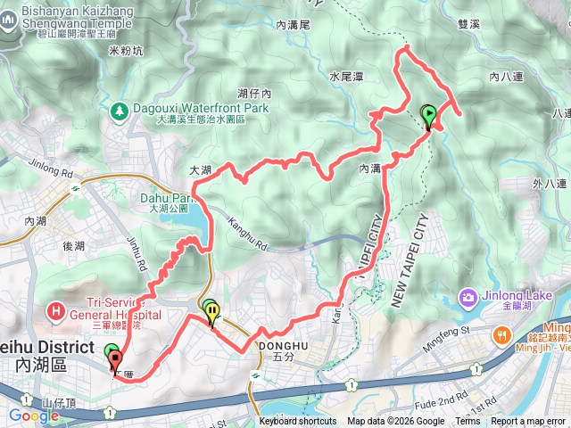 白鷺鷥山、明櫸山、鷹石尖與翠湖