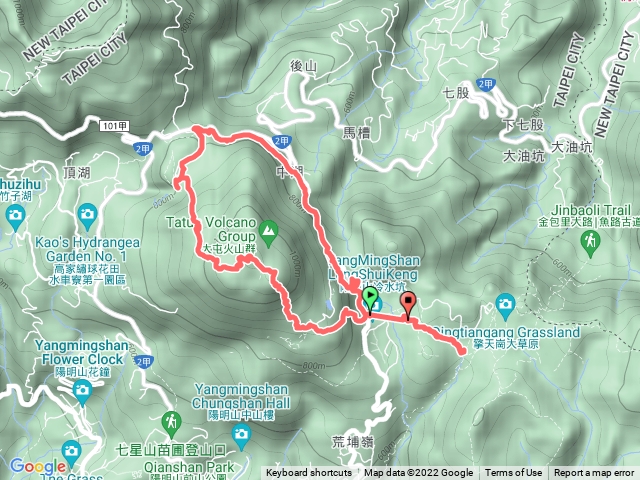 七星山主峰-東峰 O型走 + 冷擎步道