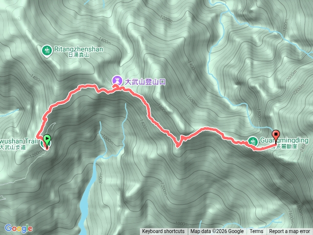 北大武二日D1新登山口到檜谷山莊預覽圖