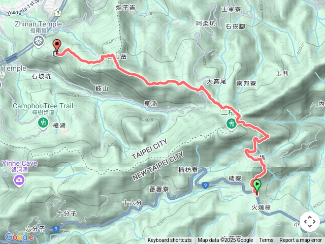 二格公園-猴山岳登山步道-貓纜指南宮站