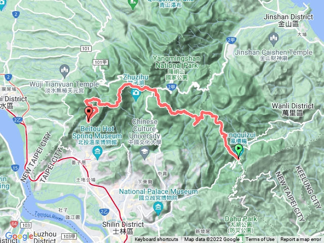 陽明山東西大縱走風櫃嘴上清天宮下