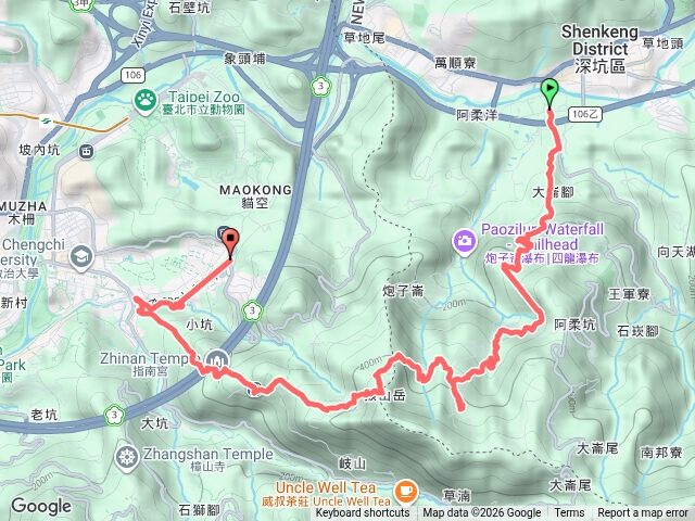 大崎嶺珍妮佛古厝猴山岳政大文學步道