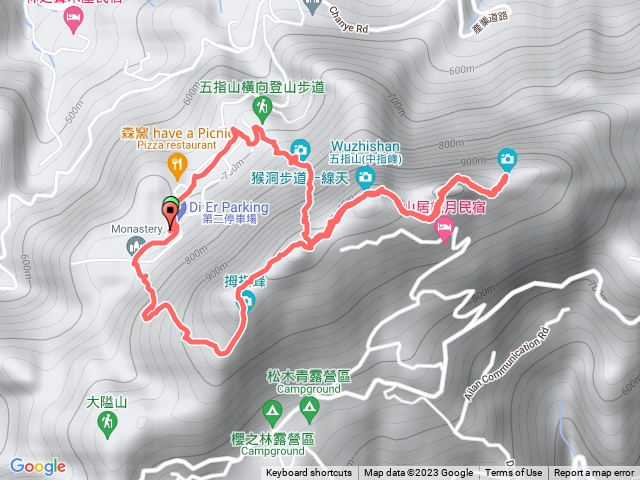 2023-01-01新竹五指山（五峰連走＆猴洞步道一線天 竹林禪苑進 受北宮出）預覽圖