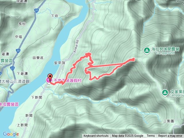 六龜~美崙山~不老溫泉區~起登來回約11.52 公里預覽圖
