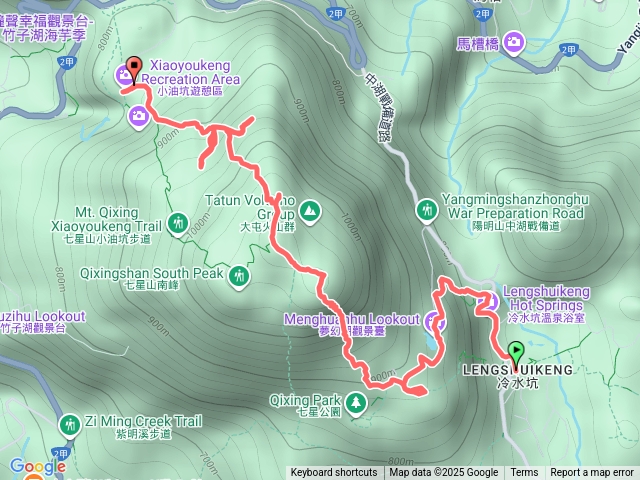 七星山主、東、北、北北峰