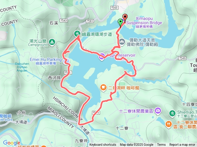 新竹峨眉湖環湖步道預覽圖